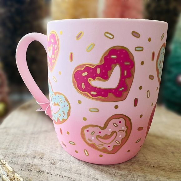 NEW Peppermint & Pine Soft Touch Colorful Heart Donuts Sprinkles Christmas Mug - Picture 9 of 12